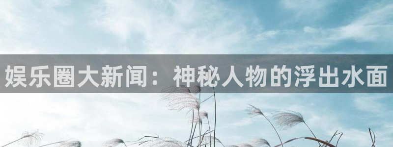 pg电子平台在线玩：娱乐圈大新闻：神秘人物的浮出水面